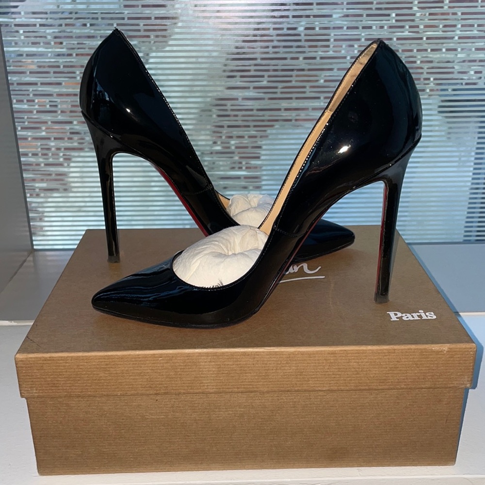 Louboutin Pigalle 120 Black Patent Calf
